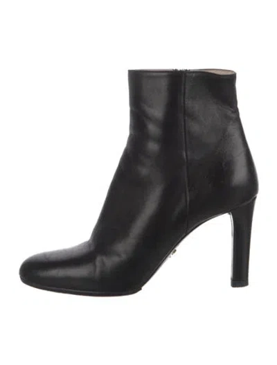 Pre-owned Prada Leather Boots In Black