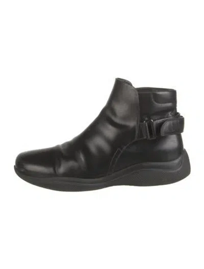Pre-owned Prada Leather Boots In Black