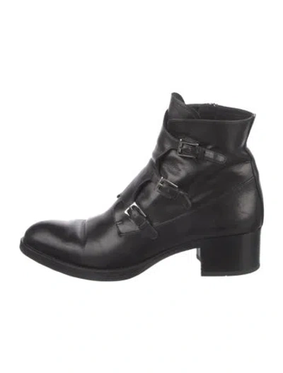 Pre-owned Prada Leather Boots In Black