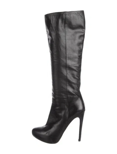 Pre-owned Prada Leather Boots In Black