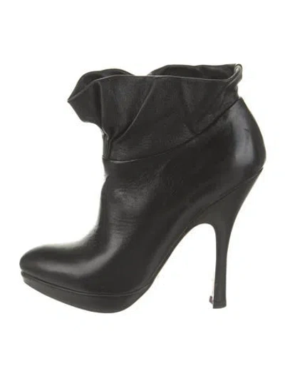 Pre-owned Prada Leather Boots In Black