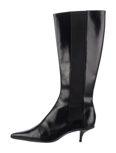 Pre-owned Prada Leather Boots In Black