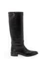 Prada Leather Knee-high Boots In Black