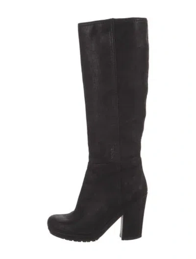 Pre-owned Prada Leather Boots In Black