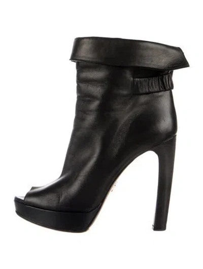 Pre-owned Prada Leather Boots In Black