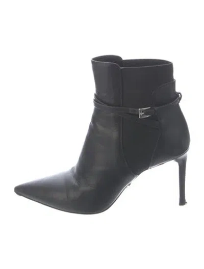 Pre-owned Prada Leather Boots In Black