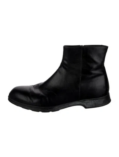 Pre-owned Prada Leather Boots In Black
