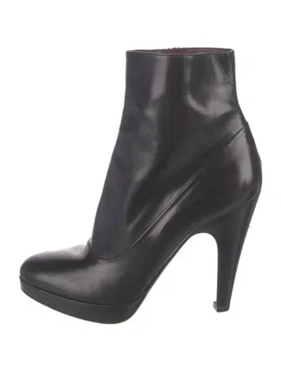 Pre-owned Prada Leather Boots In Black