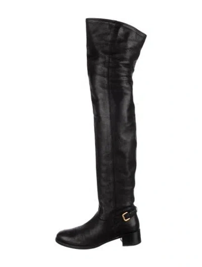 Pre-owned Prada Leather Boots In Black