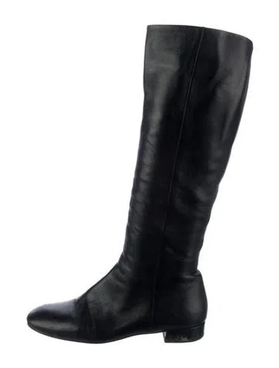 Pre-owned Prada Leather Boots In Black