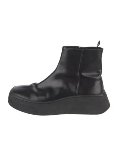 Pre-owned Prada Leather Boots In Black