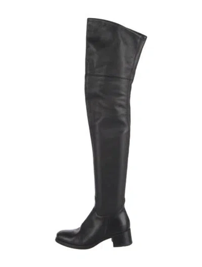 Pre-owned Prada Leather Boots In Black