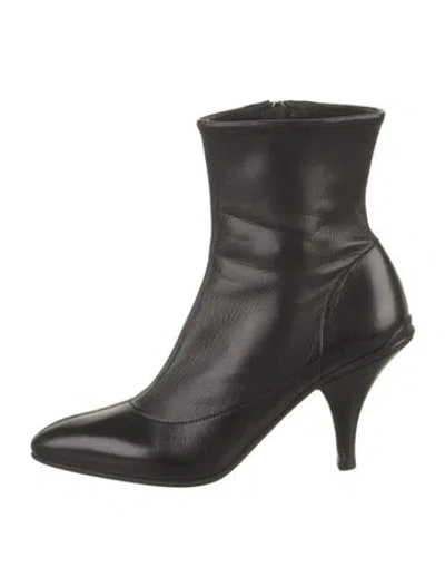 Pre-owned Prada Leather Boots In Black