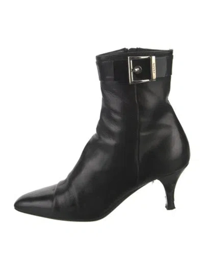 Pre-owned Prada Leather Boots In Black