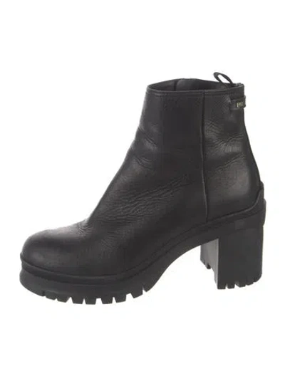 Pre-owned Prada Leather Boots In Black