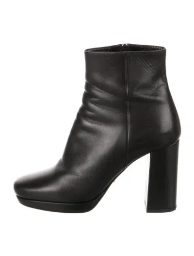 Pre-owned Prada Leather Boots In Black