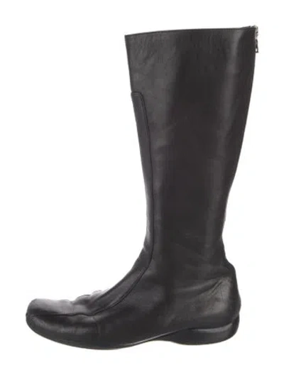 Pre-owned Prada Leather Boots In Black