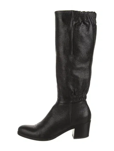 Pre-owned Prada Leather Boots In Black