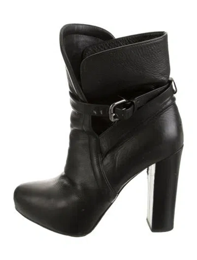 Pre-owned Prada Leather Boots In Black