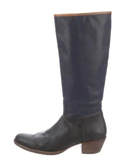 Pre-owned Prada Leather Boots In Blue