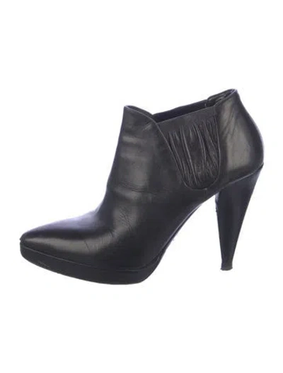 Pre-owned Prada Leather Boots In Blue