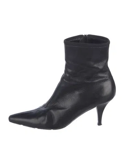 Pre-owned Prada Leather Boots In Blue