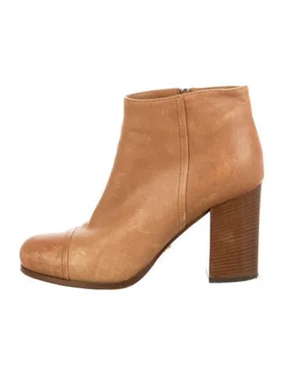 Pre-owned Prada Leather Boots In Brown