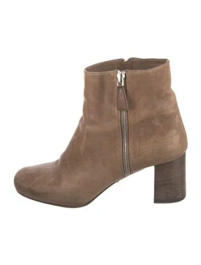 Pre-owned Prada Leather Boots In Brown