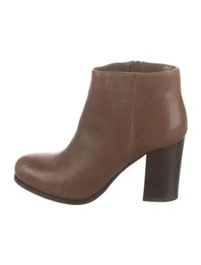 Pre-owned Prada Leather Boots In Brown