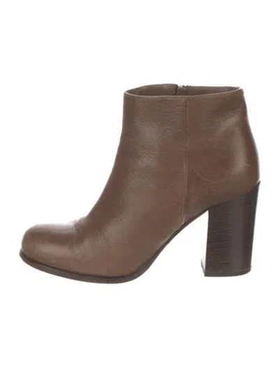 Pre-owned Prada Leather Boots In Brown