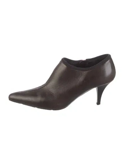 Pre-owned Prada Leather Boots In Brown