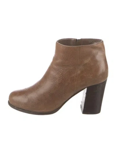 Pre-owned Prada Leather Boots In Brown