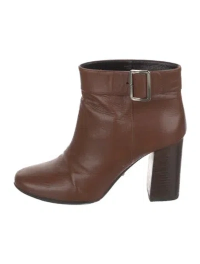 Pre-owned Prada Leather Boots In Brown