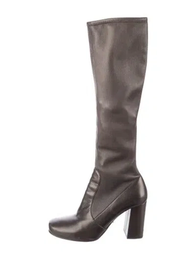 Pre-owned Prada Leather Boots In Brown