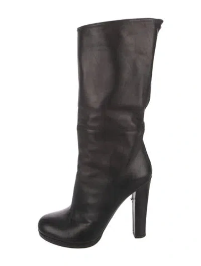 Pre-owned Prada Leather Boots In Brown