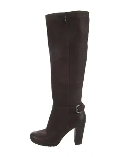 Pre-owned Prada Leather Boots In Brown