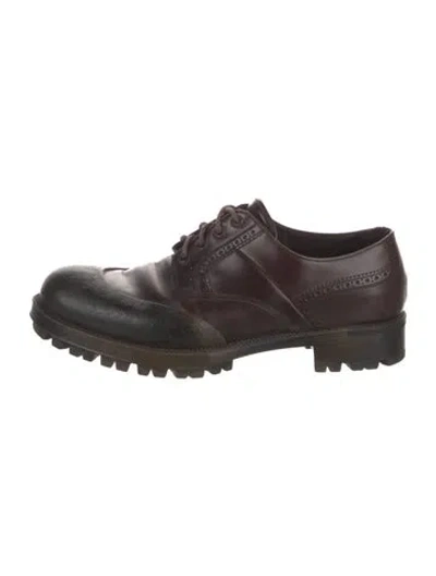 Pre-owned Prada Leather Boots In Brown