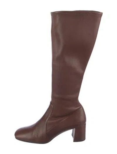 Pre-owned Prada Leather Boots In Brown