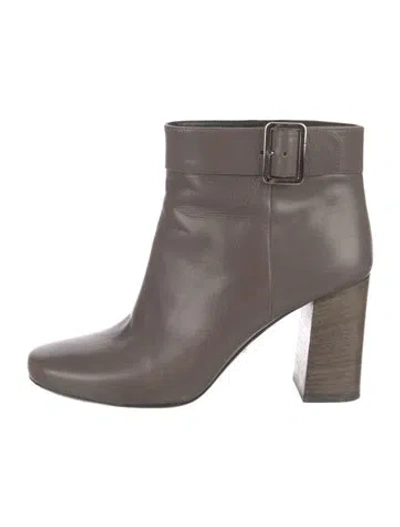 Pre-owned Prada Leather Boots In Gray
