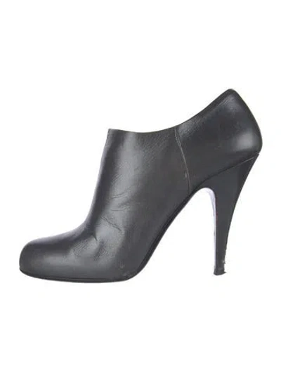 Pre-owned Prada Leather Boots In Gray