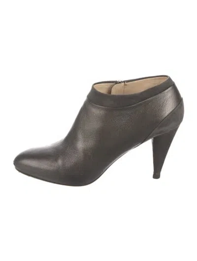 Pre-owned Prada Leather Boots In Gray