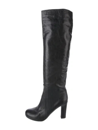 Pre-owned Prada Leather Boots In Green