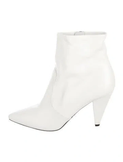 Pre-owned Prada Leather Boots In White