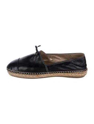 Pre-owned Prada Leather Bow Accents Espadrilles In Blue