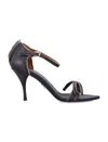 Prada Leather Bow Sandals With Pointed Toe In Black