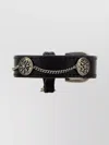 Prada Leather Bracelet With Adjustable Length And Embossed Design