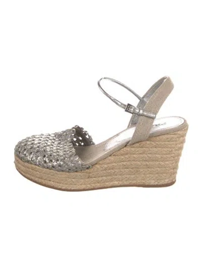 Pre-owned Prada Leather Braided Accents Slingback Pumps