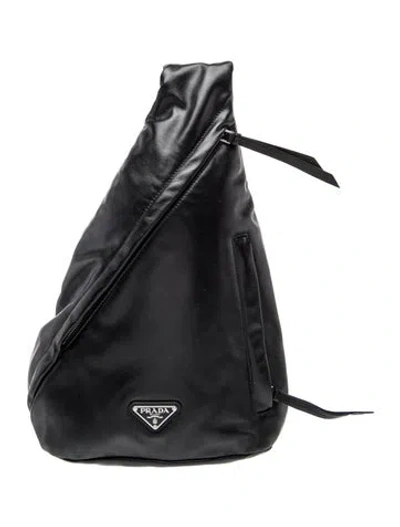 Pre-owned Prada Leather Bucket Bag In Black