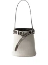 Prada Buckle Bucket Bag In White