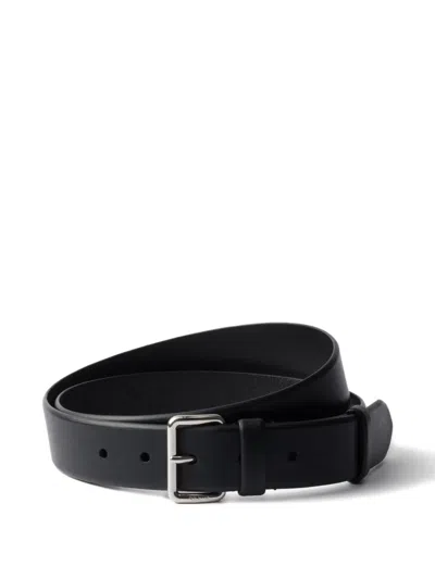 Prada Leather Buckle Belt